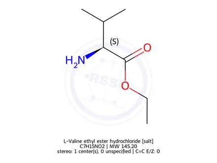 Chemical structure of L-Valine ethyl ester hydrochloride