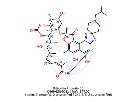 Chemical structure of Rifabutin Impurity 16