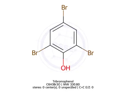 Chemical structure of Tribromophenol