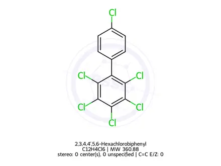 Chemical structure of 2,3,4,4',5,6-Hexachlorobiphenyl