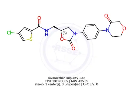 Chemical structure of Rivaroxaban Impurity 100