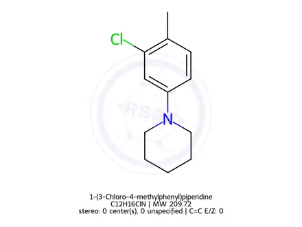 Chemical structure of 1-(3-Chloro-4-methylphenyl)piperidine