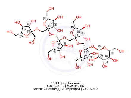 Chemical structure of 1,1,1,1-Kestohexaose