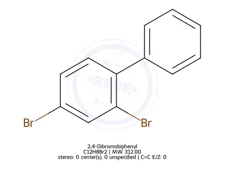 Chemical structure of 2,4-Dibromobiphenyl