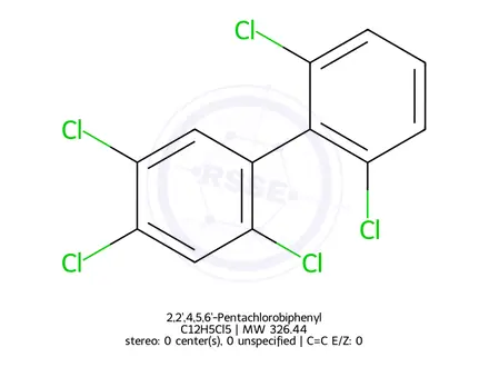 Chemical structure of 2,2',4,5,6'-Pentachlorobiphenyl