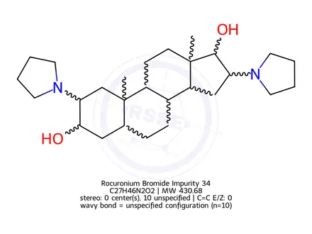 Chemical structure of Rocuronium Bromide Impurity 34
