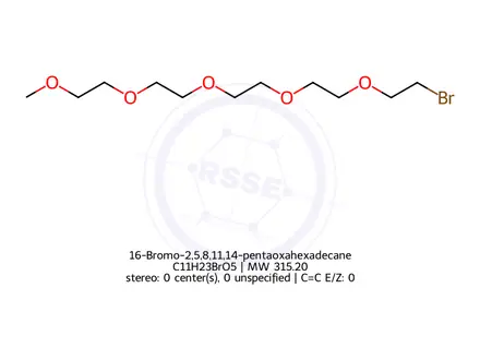 Chemical structure of 16-Bromo-2,5,8,11,14-pentaoxahexadecane