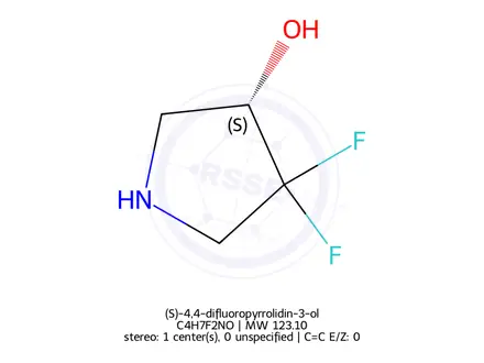 Chemical structure of (S)-4,4-difluoropyrrolidin-3-ol