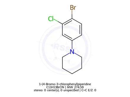 Chemical structure of 1-(4-Bromo-3-chlorophenyl)piperidine