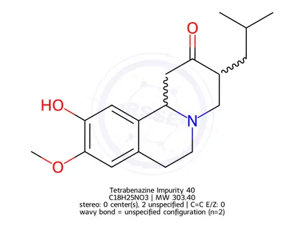 Chemical structure of Tetrabenazine Impurity 40