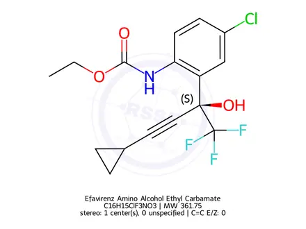 Chemical structure of Efavirenz Amino Alcohol Ethyl Carbamate