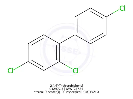 Chemical structure of 2,4,4'-Trichlorobiphenyl
