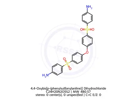 Chemical structure of 4,4-Oxybis[p-(phenylsulfonylaniline)] Dihydrochloride
