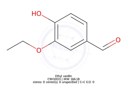 Chemical structure of Ethyl vanillin