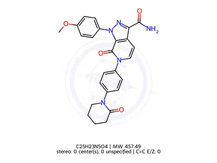 Chemical structure of Apixaban Impurity TQ