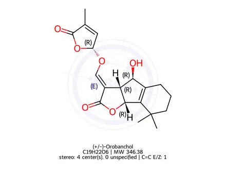 Chemical structure of (+/-)-Orobanchol
