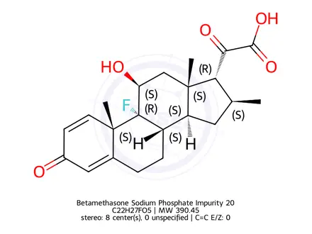 Chemical structure of Betamethasone Sodium Phosphate Impurity 20