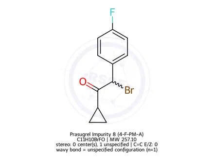 Chemical structure of Prasugrel Impurity 8 (4-F-PM-A)