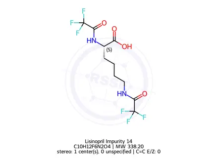 Chemical structure of Lisinopril Impurity 14