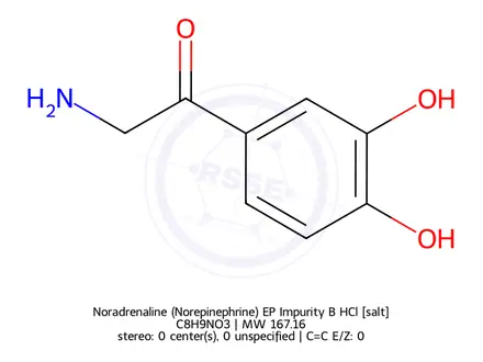 Chemical structure of Norepinephrine Impurity 2 Monomer(Norepinephrine EP Impurity B Monomer)
