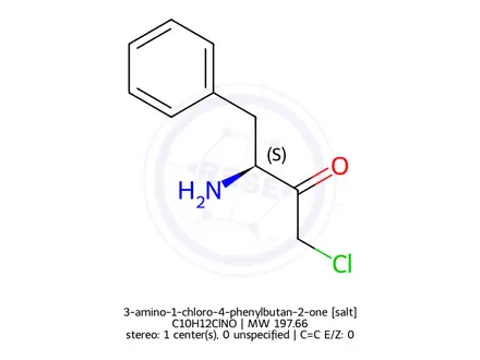 Chemical structure of 3-amino-1-chloro-4-phenylbutan-2-one