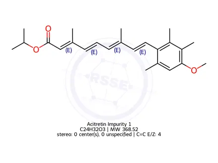 Chemical structure of Acitretin Impurity 1
