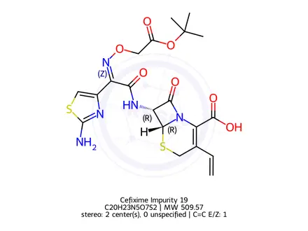 Chemical structure of Cefixime Impurity 19
