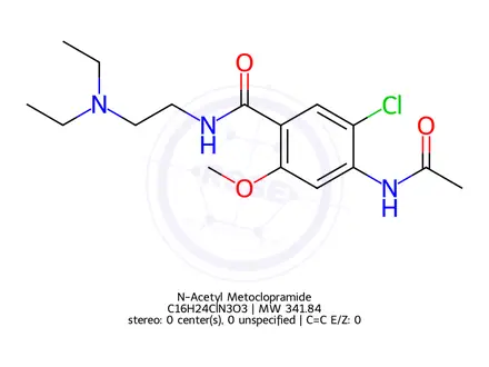 Chemical structure of N-Acetyl Metoclopramide