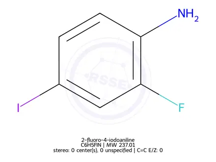 Chemical structure of 2-fluoro-4-iodoaniline