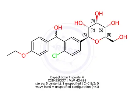 Chemical structure of Dapagliflozin Impurity 4