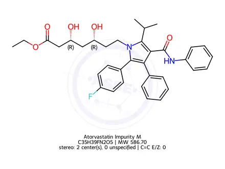 Chemical structure of Atorvastatin Impurity M