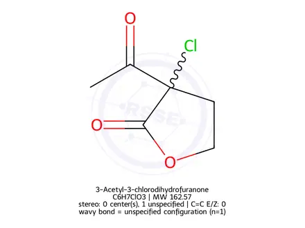 Chemical structure of 3-Acetyl-3-chlorodihydrofuranone
