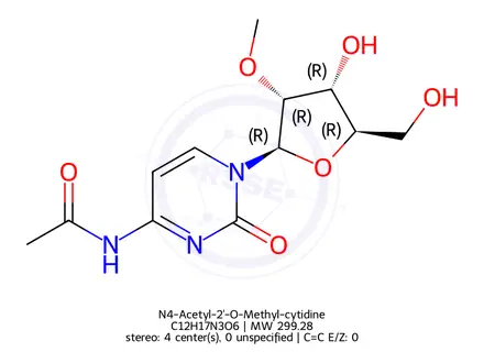 Chemical structure of N4-Acetyl-2'-O-Methyl-cytidine