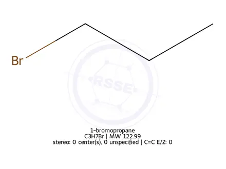 Chemical structure of 1-bromopropane