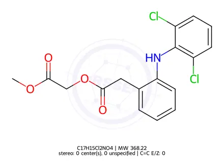 Chemical structure of Aceclofenac Impurity D