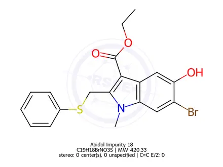 Chemical structure of Abidol Impurity 18