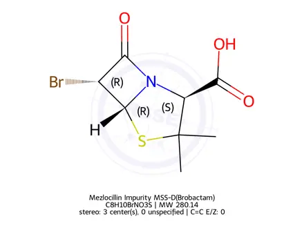 Chemical structure of Mezlocillin Impurity MSS-D(Brobactam)