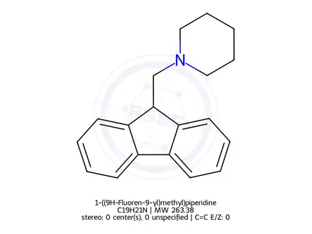 Chemical structure of 1-((9H-Fluoren-9-yl)methyl)piperidine