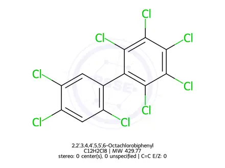 Chemical structure of 2,2',3,4,4',5,5',6-Octachlorobiphenyl