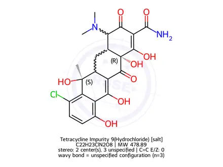 Chemical structure of Tetracycline Impurity 9(Hydrochloride)
