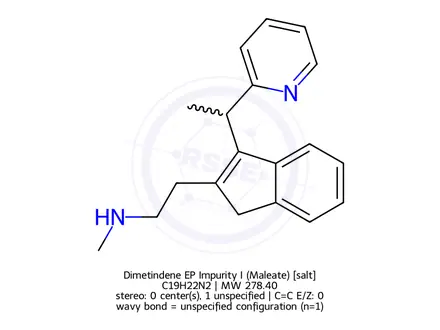 Chemical structure of Dimetindene EP Impurity I (Maleate)