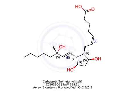 Chemical structure of Carboprost Trometamol