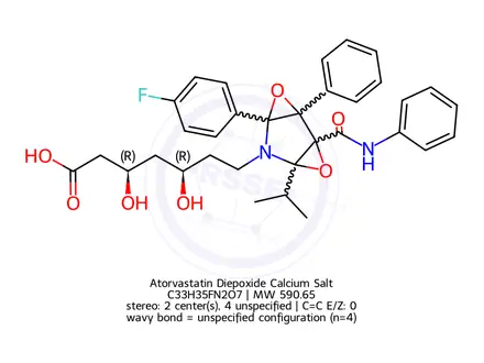 Chemical structure of Atorvastatin Diepoxide Calcium Salt