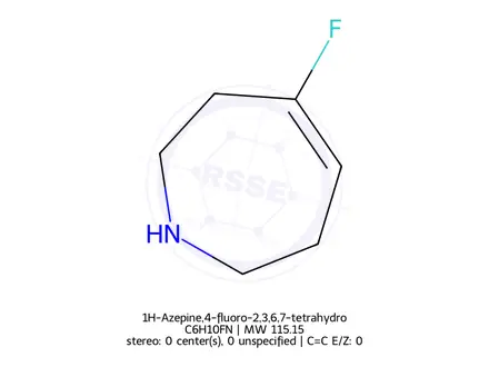 Chemical structure of 1H-Azepine,4-fluoro-2,3,6,7-tetrahydro