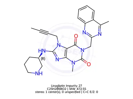 Chemical structure of Linagliptin Impurity W