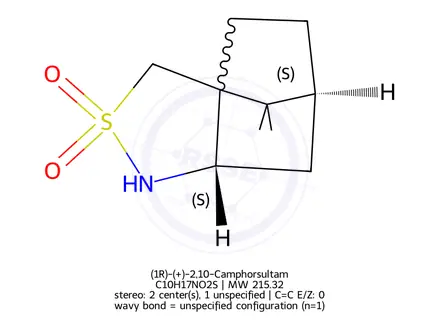 Chemical structure of (1R)-(+)-2,10-Camphorsultam