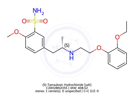 Chemical structure of (S)-Tamsulosin Hydrochloride