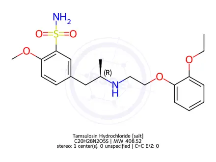 Chemical structure of Tamsulosin Hydrochloride (1643260)