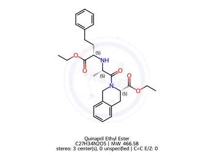 Chemical structure of Quinapril Ethyl Ester