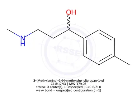 Chemical structure of 3-(Methylamino)-1-(4-methylphenyl)propan-1-ol